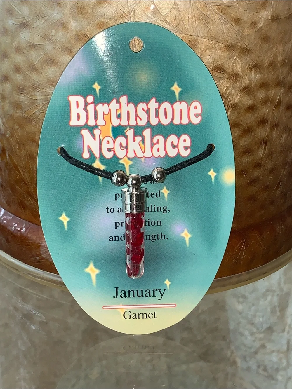 Birthstone Necklace - January Garnet Pendant